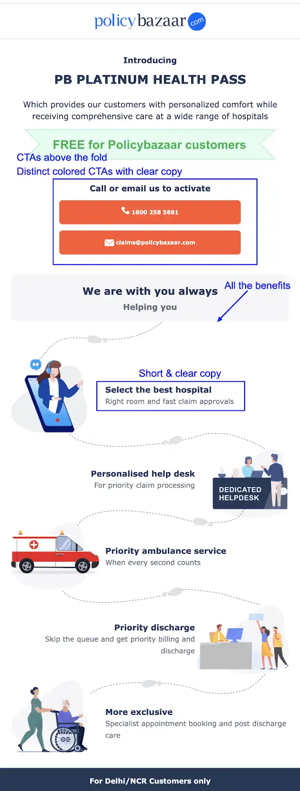 Product launch email example