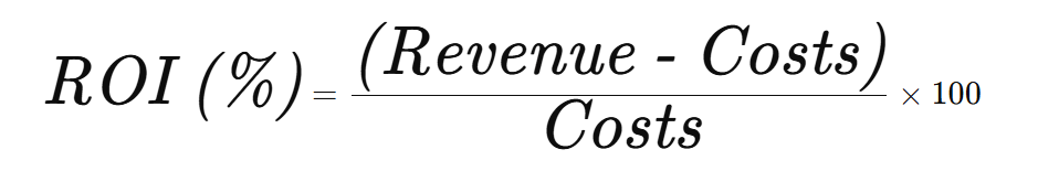 ROI formula for sales