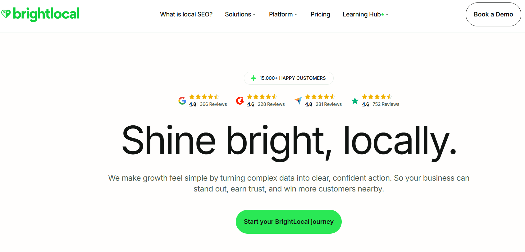 BrightLocal Local SEO report for pay-per-call networks specializing in home services lead gen.