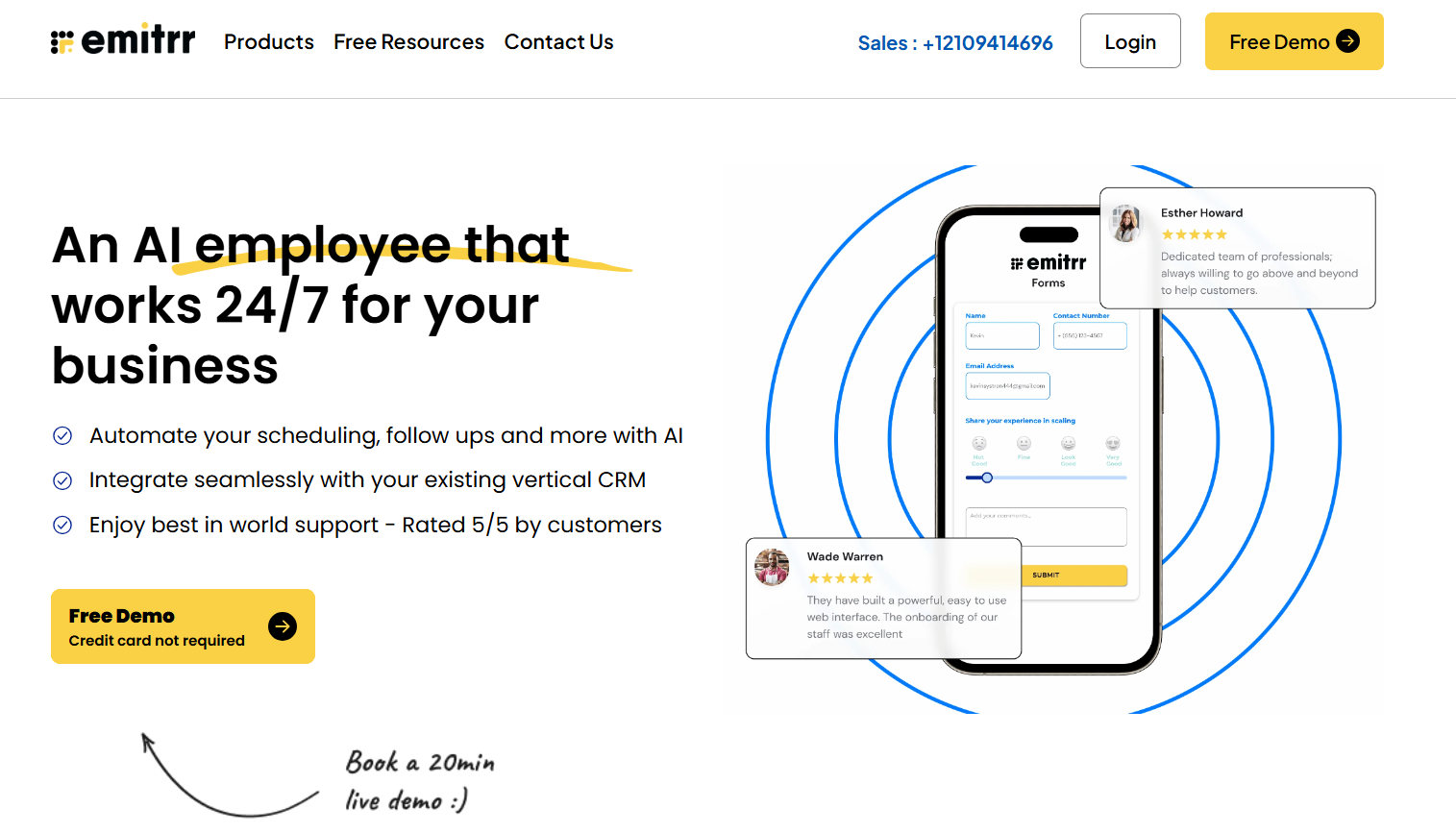 Emitrr B2B communication dashboard for instant messaging between affiliate managers and media buyers.