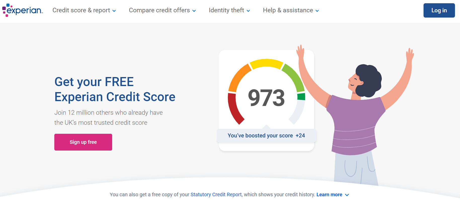 Experian homepage