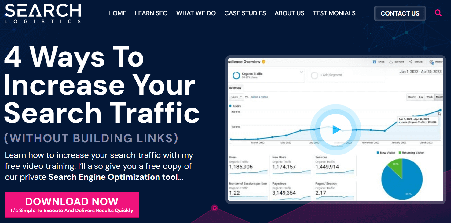 Search Logictics homepage