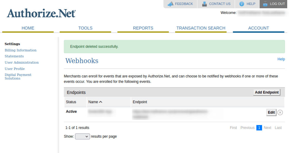 Automating payments with Authorize.net and Books360, step 4