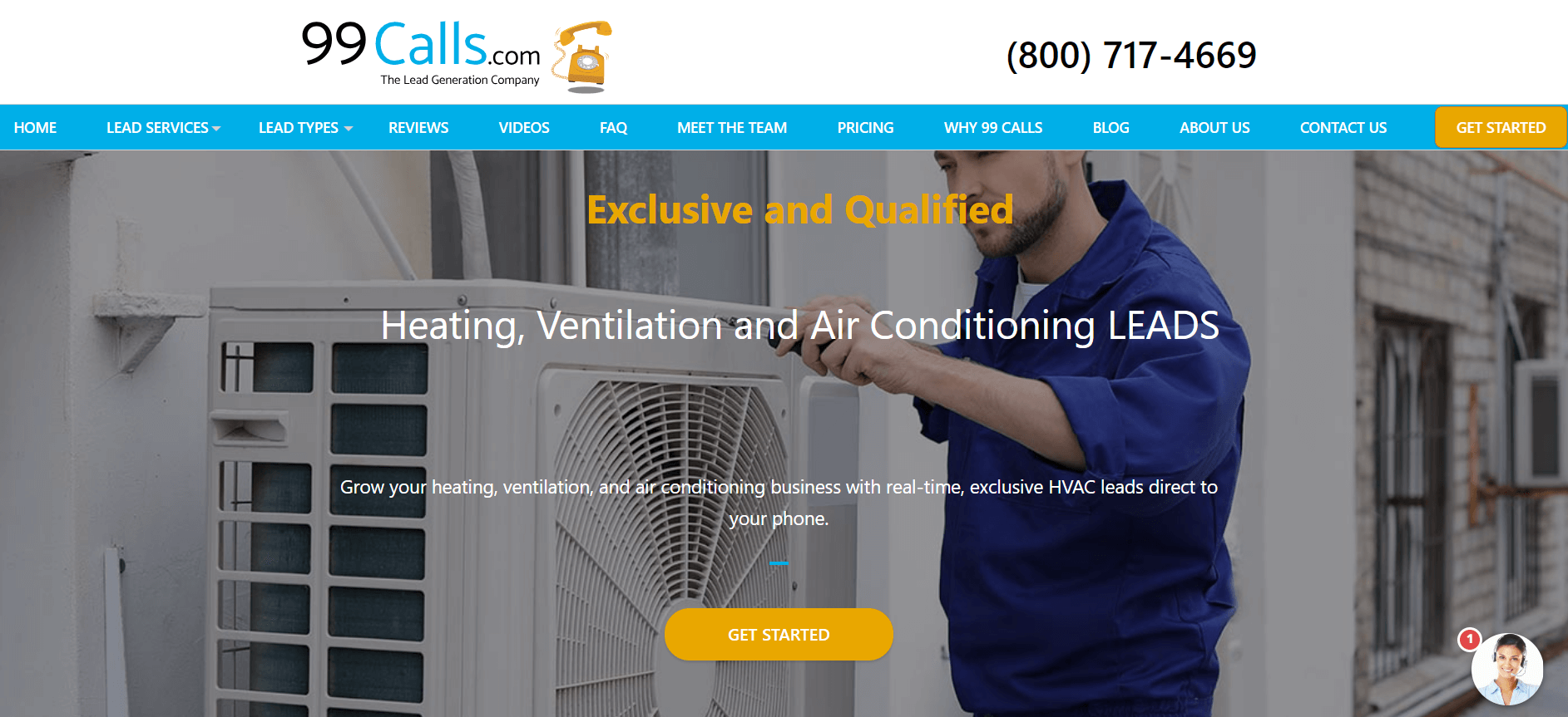 99 Calls homepage