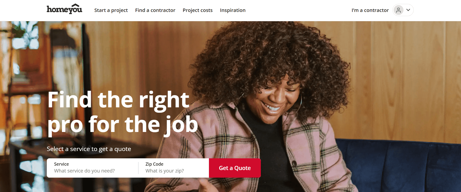 Homeyou homepage featuring lead generation and marketing solutions for HVAC and home improvement businesses