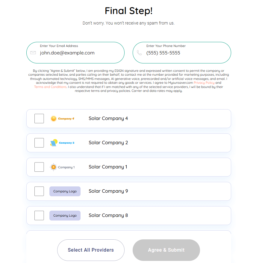 Generic consent language form example