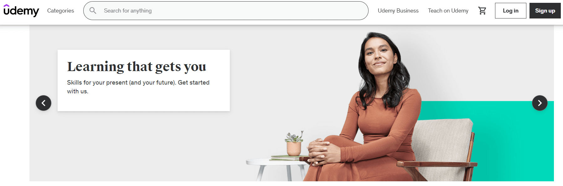 Udemy homepage - an online learning platform that offers an affiliate program for online education