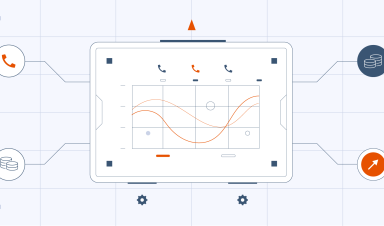 Vizualization of AI call agents monitoring customer interactions on a computer screen, showcasing advanced technology in customer service automation and seamless communication
