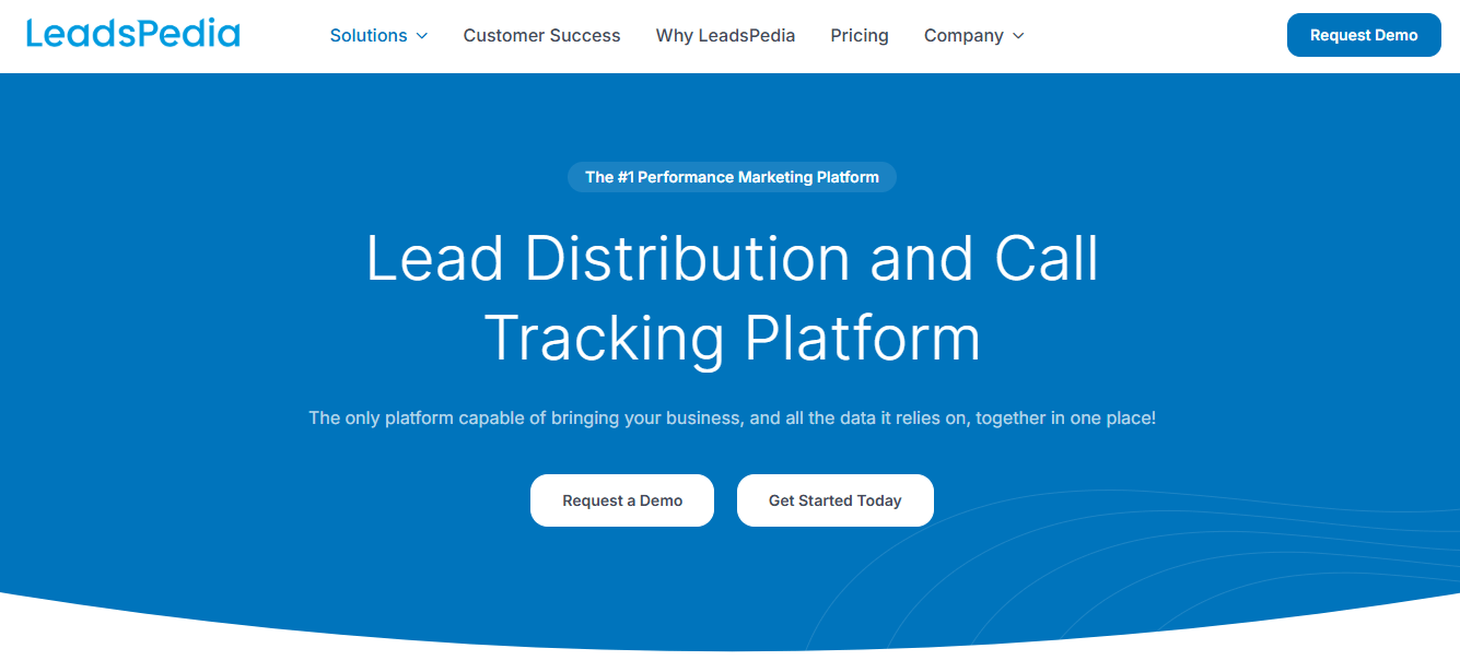 LeadsPedia, a call tracking and lead distribution platform