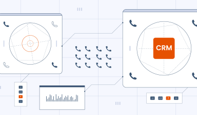 An illustration of a CRM system that also tracks calls, delving into them to the most granular level.