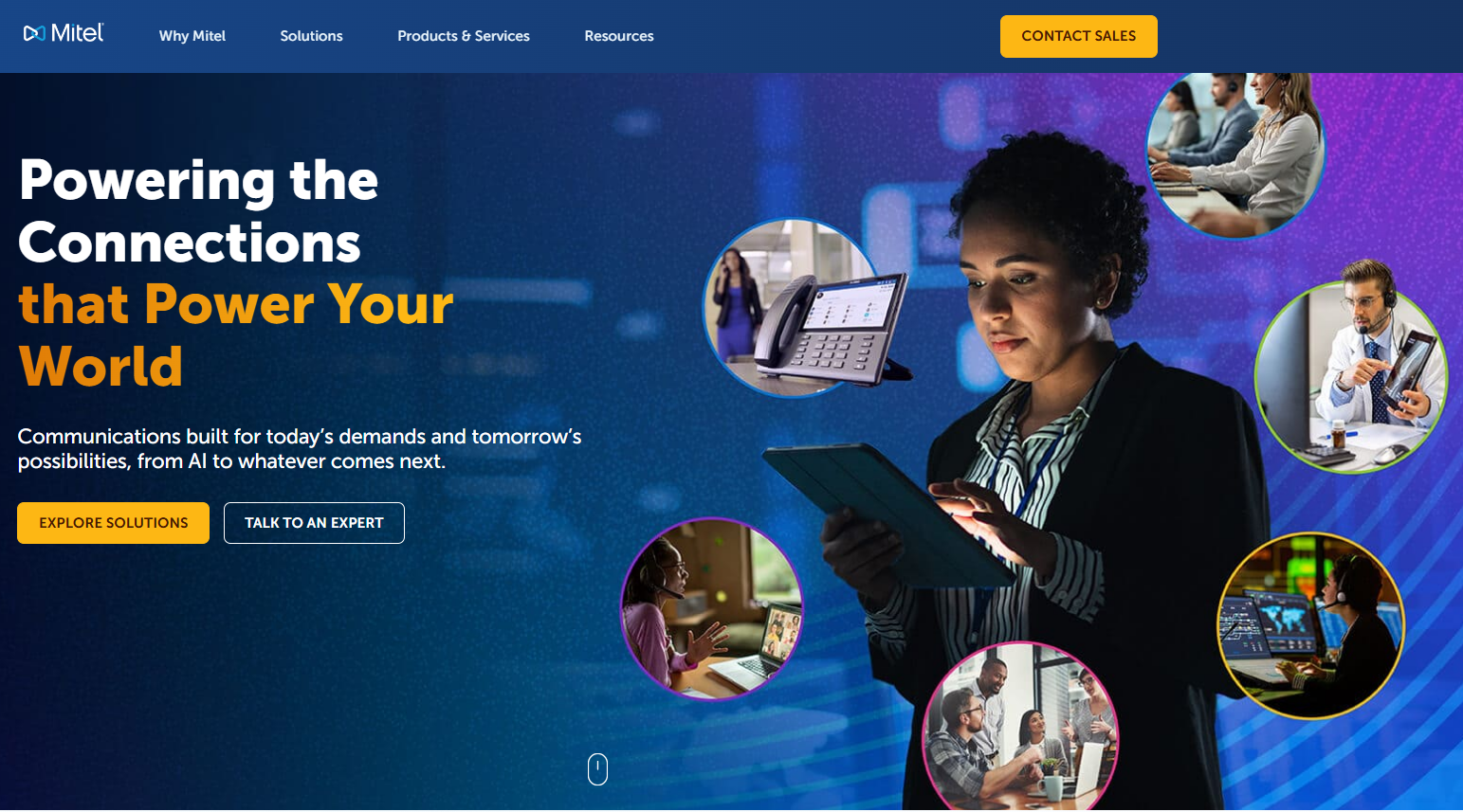Mitel homepage a CPaaS platform for omnichannel customer communications