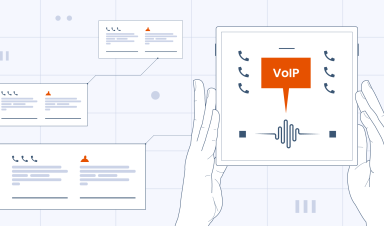 An illustration of how VoIP services empower businesses to handle and monitor phone calls.