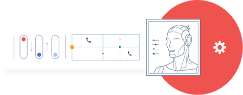 Visualizing an AI call agent at work