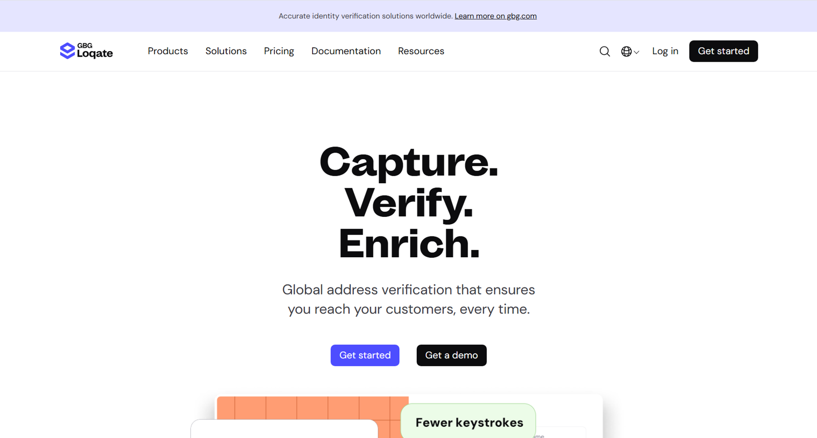 Loqate homepage for global phone validation and address verification