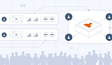 Graphical representation of the analytics process that takes place with affiliate and partner management platforms