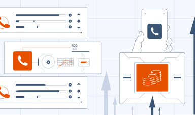 An isometric illustration representing CTM, data analytics dashboards, performance reporting graphs, and mobile telecommunications.