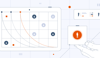 Illustration of affiliate performance tracking: ranking partners by conversion curves and selecting the top performer.
